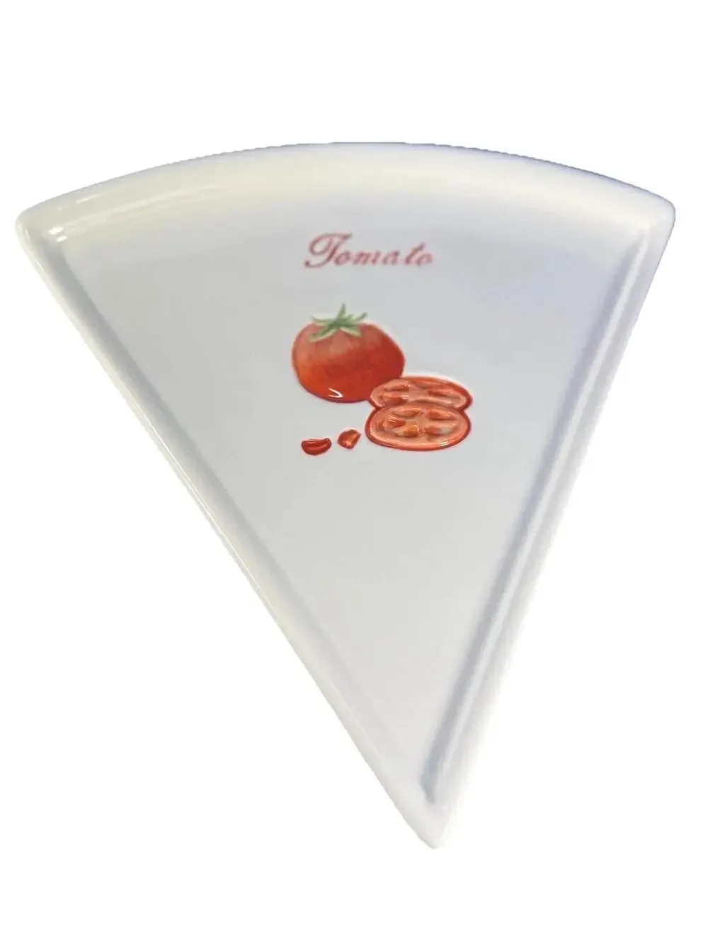 Pottery Barn Pizza Slice Plate Set of 6 Vegetable Appetizer Serving Trays